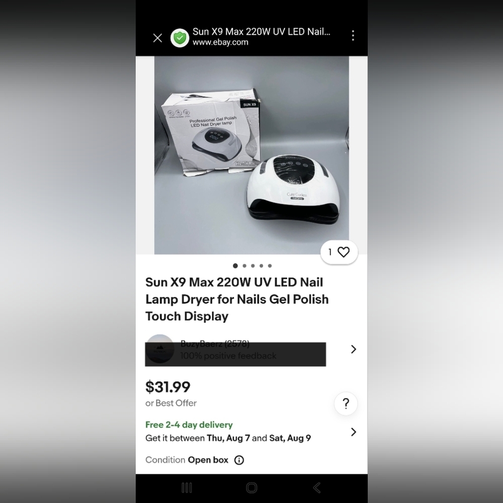 ✅️GWP 💅 🔻NWT SUN X9 Professional Gel Polish Dual LED/UV Nail Dryer Lamp 🧞‍♂️ - Picture 3 of 3